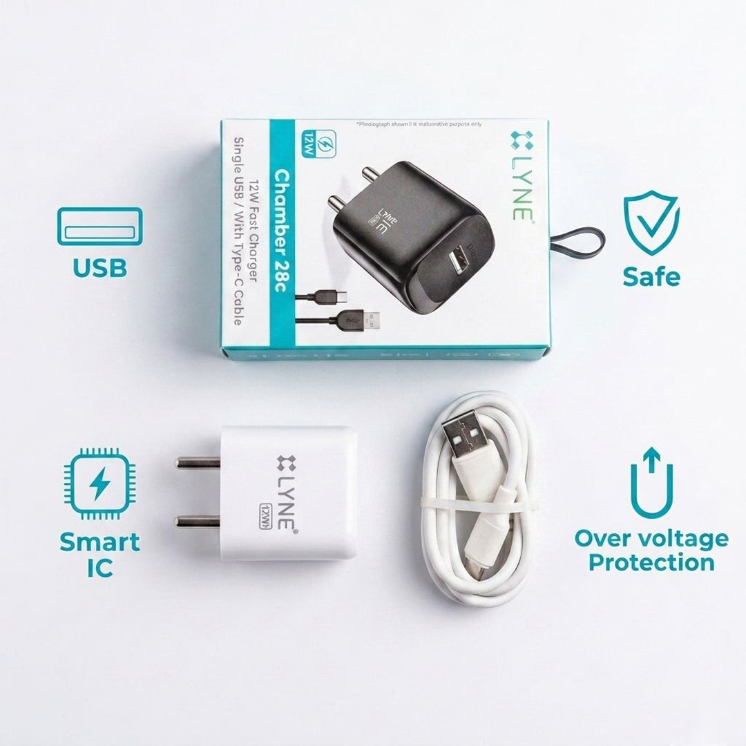 Usb Adapter with Type C Cable | 12w