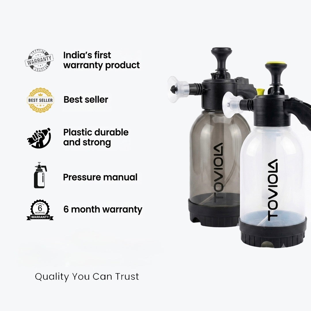 2Ltr Foam Sprayer for Car & Bike Washing, Home Cleaning – High-Pressure Blaster for Cleaning, Adjustable Nozzle, No Electricity Needed – Produces Thick, Long-Lasting Foam. (Only Sprayer)