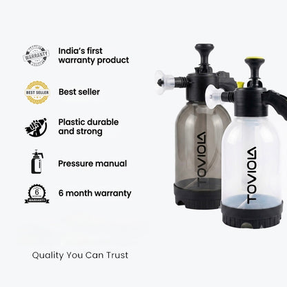 2Ltr Foam Sprayer for Car & Bike Washing, Home Cleaning – High-Pressure Blaster for Cleaning, Adjustable Nozzle, No Electricity Needed – Produces Thick, Long-Lasting Foam. (Only Sprayer)