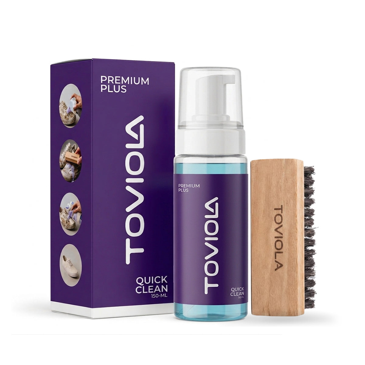 Toviol Shoe Cleaner Kit with Brush  (suitable for all type shoe)