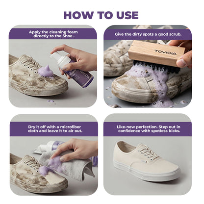 Toviol Shoe Cleaner Kit with Brush  (suitable for all type shoe)