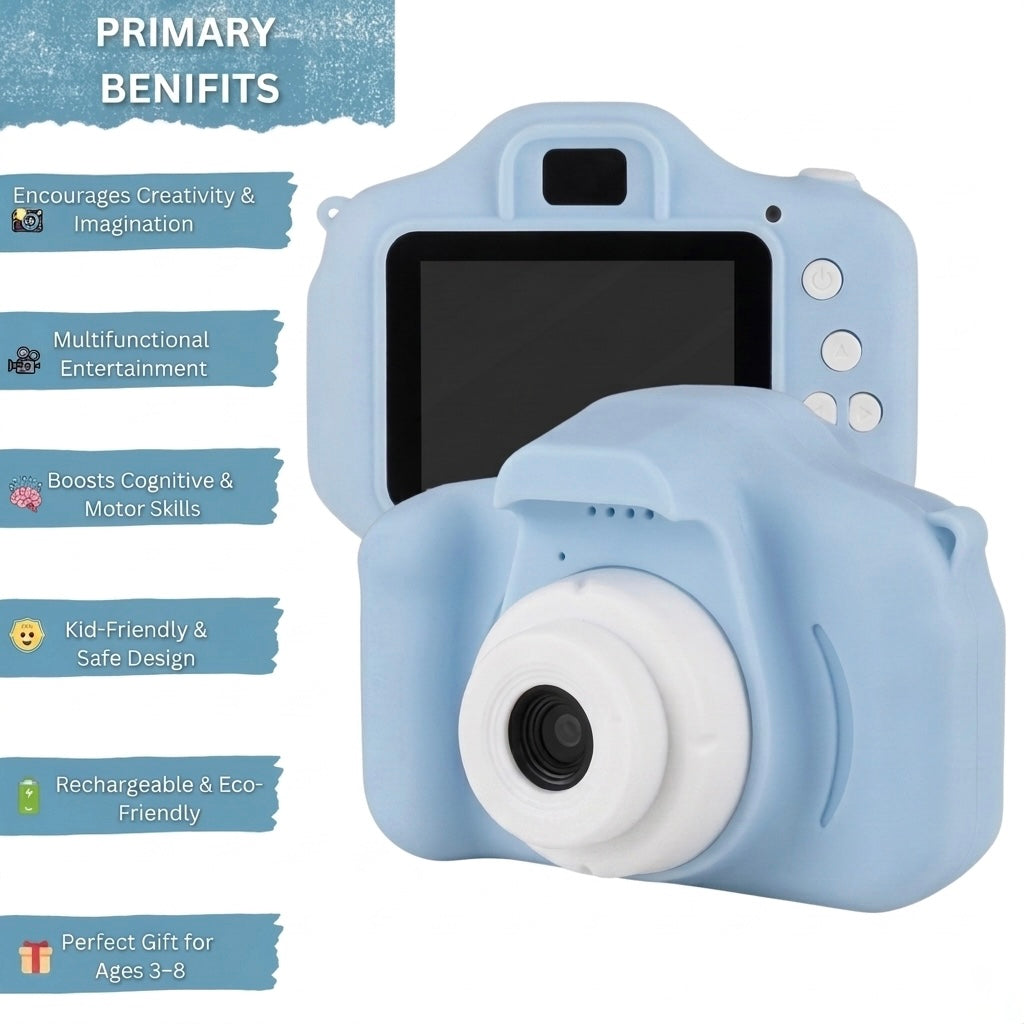 Kids Digital Camera – Lightweight Toy Camera for Boys & Girls