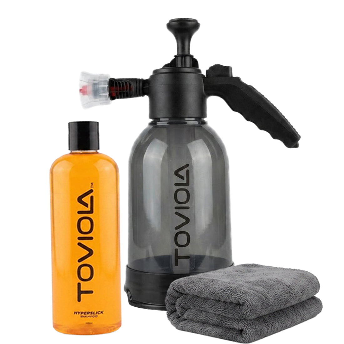 2L Foam Cannon Sprayer+Silicon Car Shampoo(500ml) + 40x60cm 1200 GSM Drying Cloth