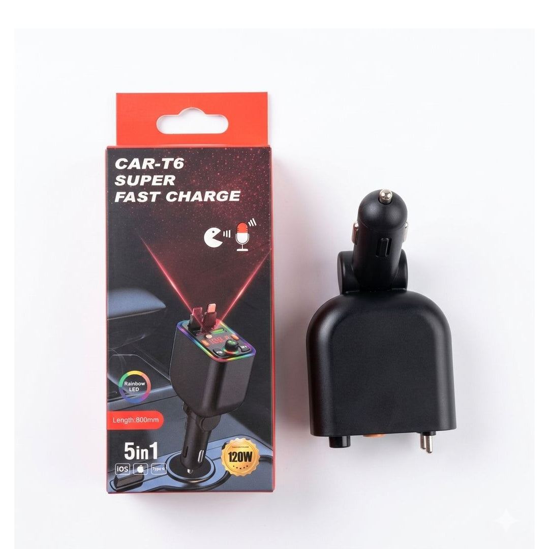 Car Super Fast Charger | 5 in 1 | 120w