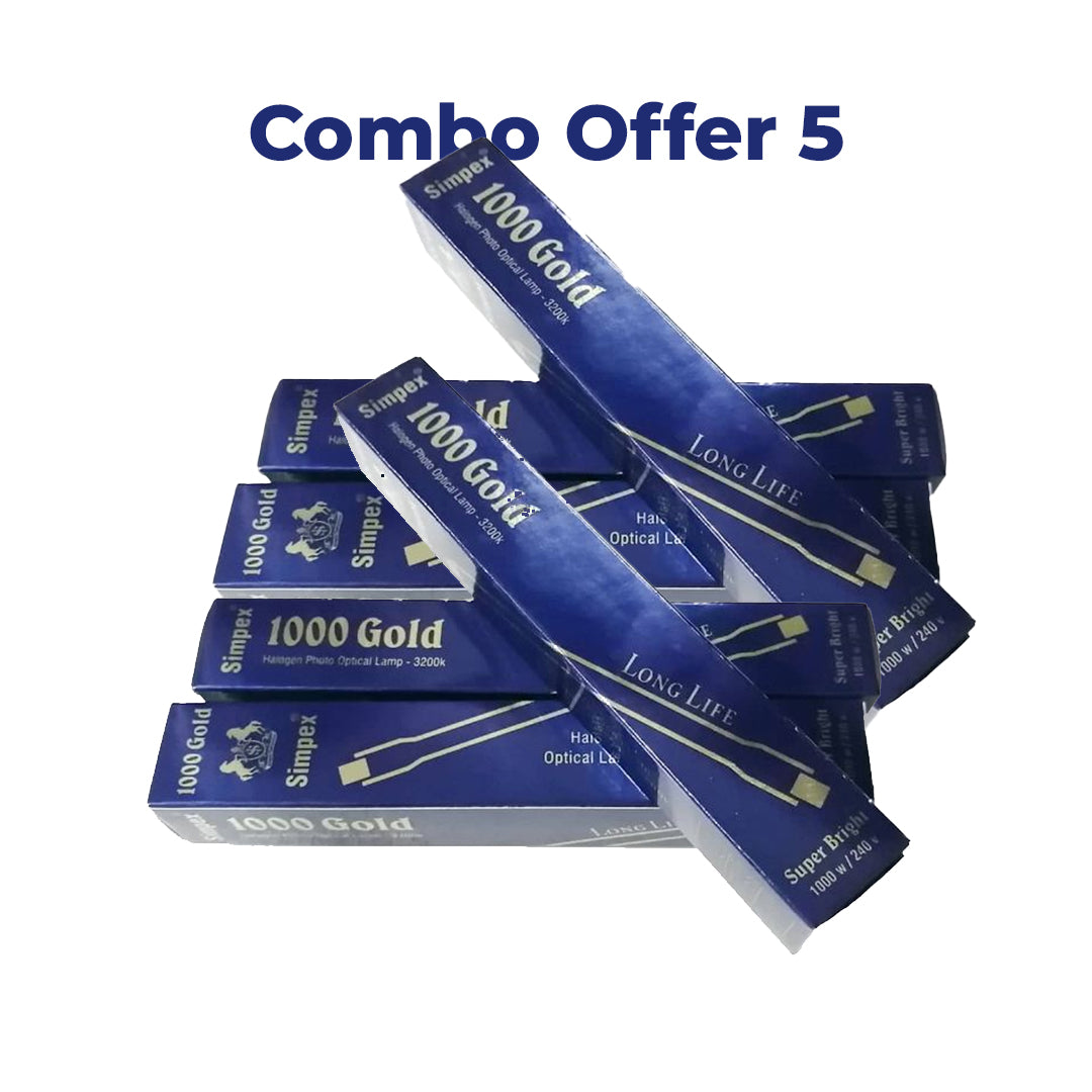 Video Light Bulb| Combo offer | 5 Tube | Welborn Gold