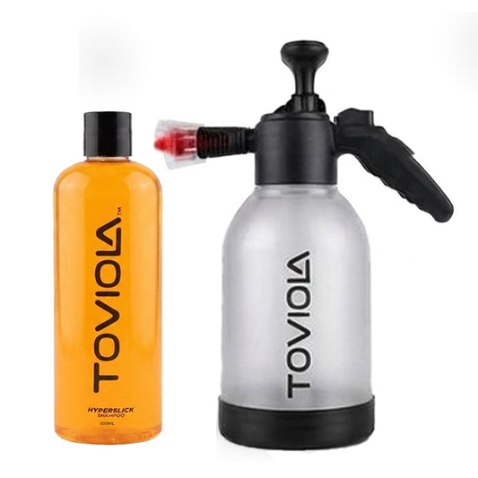 High Foam Car Wash Shampoo 500 ml + 2L Pressure Foam Sprayer Combo